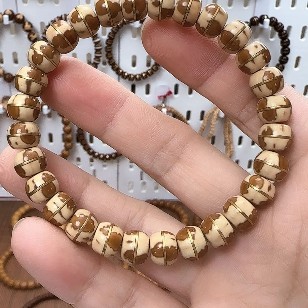 紫金鼠手串9mm实心鼠尖花皮金腰带