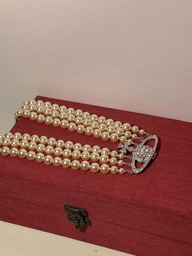 【三层土星珠珠】项链欧美风气质简约时尚收纳盒