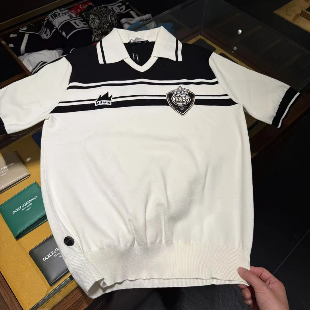 【CC在欧洲】D....G折扣款1号   黑白盾牌polo短袖