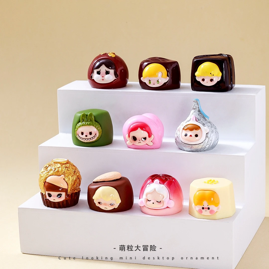 【双许愿+九宫格】泡泡巧克力系列萌粒摆件