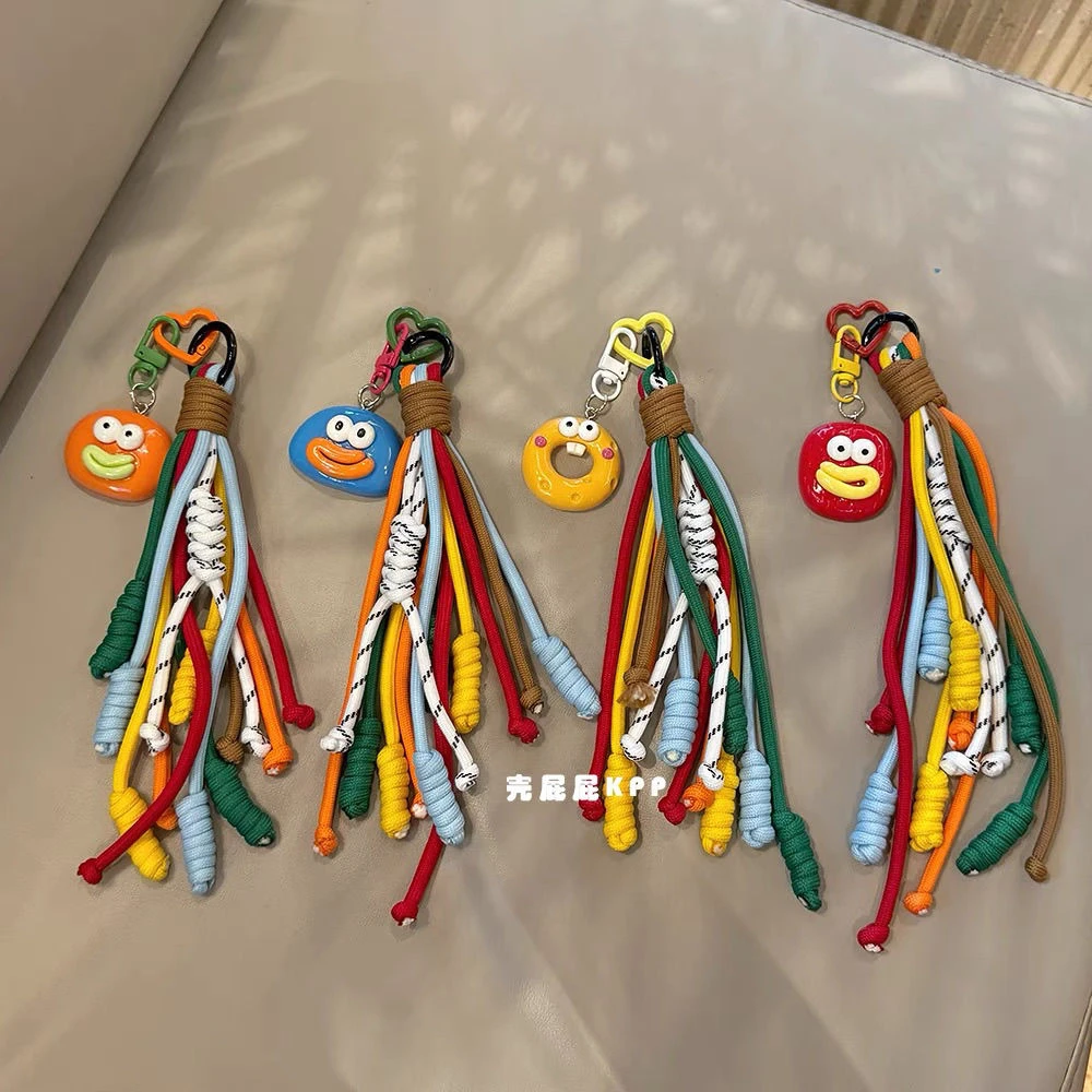 彩虹色可爱搞怪香肠嘴彩色韩系ins包挂件情侣书包钥匙扣撞色挂链
