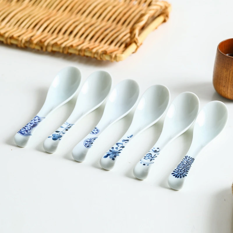 【1只】日本进口蓝凛堂17cm汤勺 调羹 中号勺子