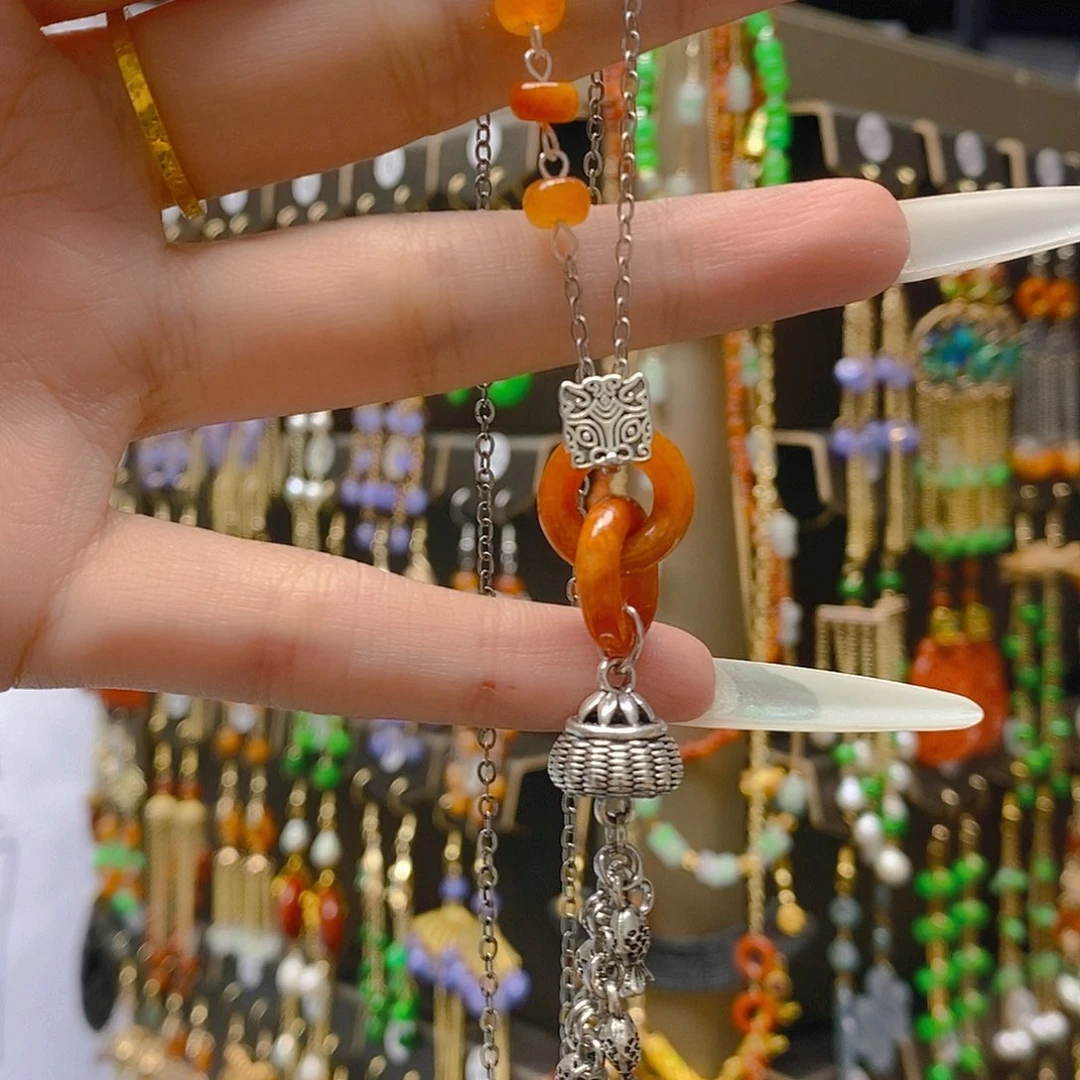 翡翠合金耳饰翡翠