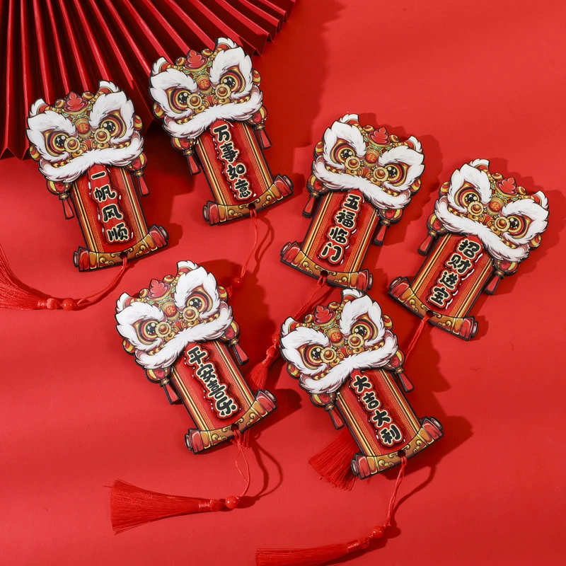 2025蛇年醒狮立体磁吸冰箱贴创意新年春节对联贴乔迁喜庆装饰磁贴