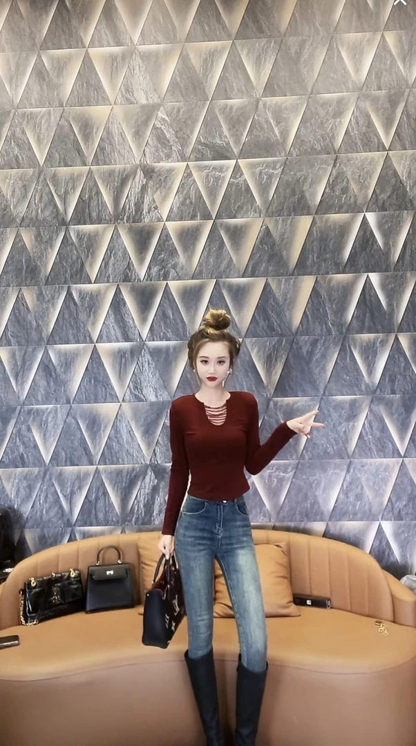 复古蓝高腰小脚牛仔裤女秋冬新款弹力修身紧身显瘦铅笔裤