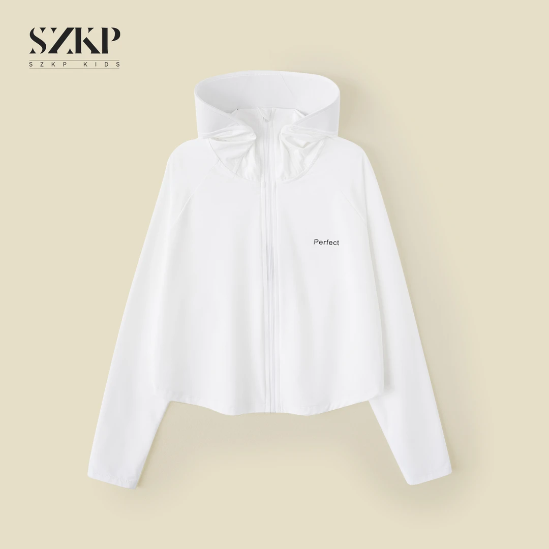 SZKP冰丝凉感连帽防晒外套女童夏季新款儿童洋气防晒衣BGYX550814