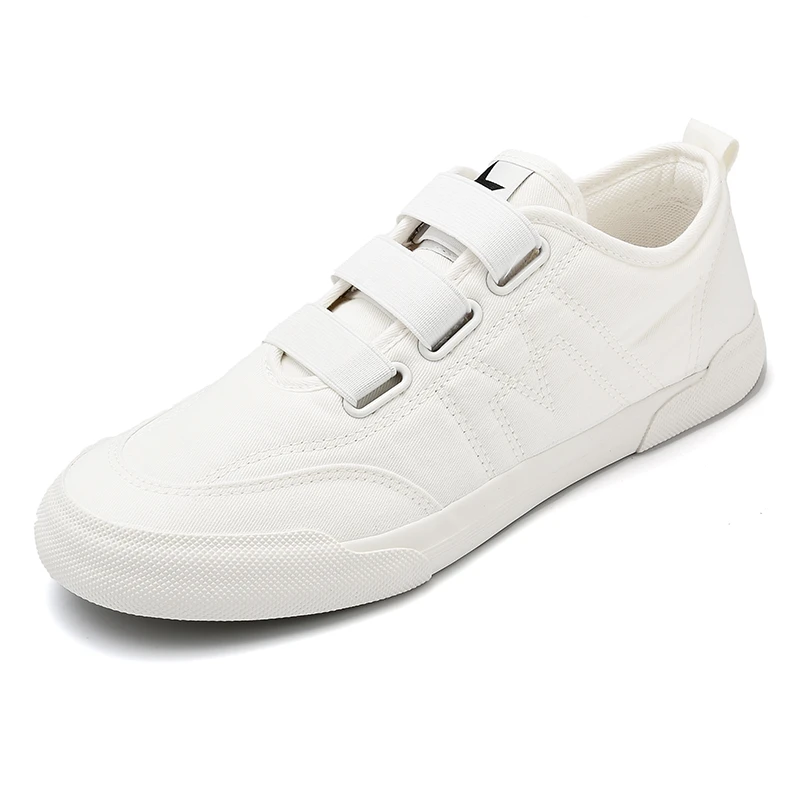 25159 春季新款男士一脚蹬低帮软底薄款休闲布鞋透气百搭小白鞋