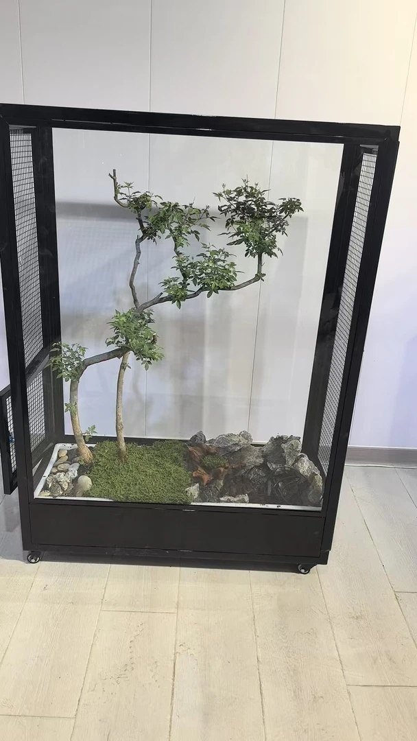 高120长86宽36不锈钢生态鸟笼流水款