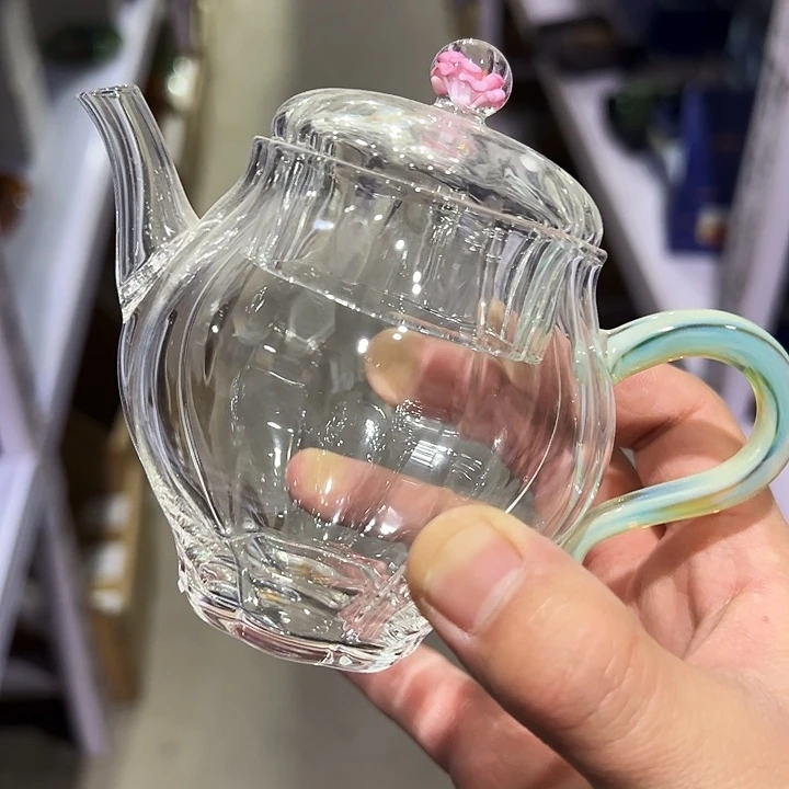 侧把小泡壶 绿玛瑙