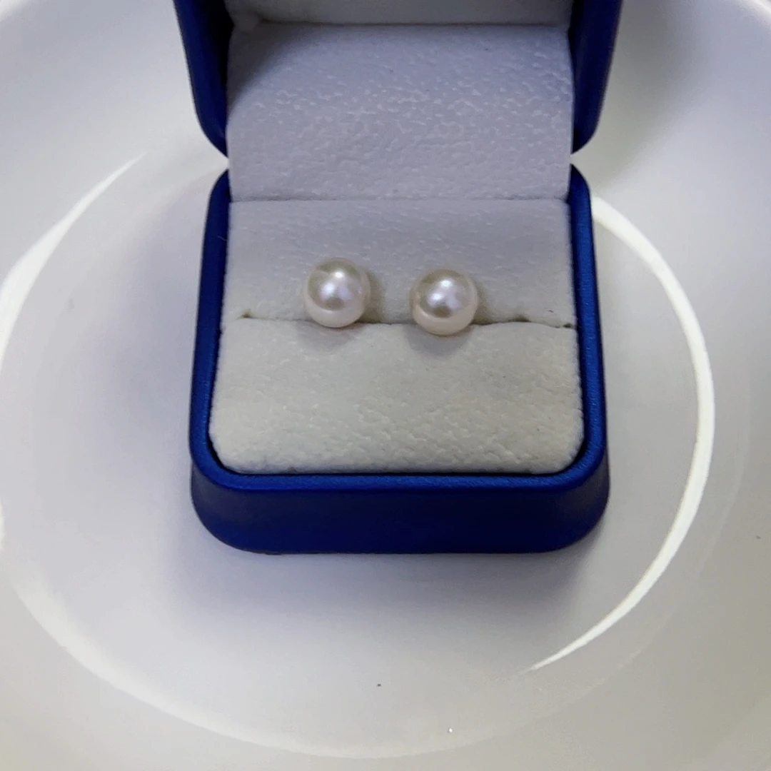 西***.银S925镶嵌淡水珍珠耳饰