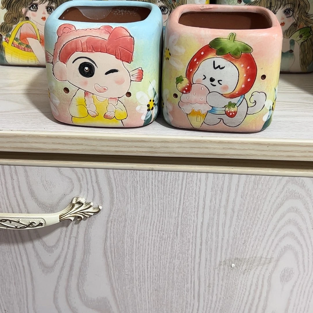 景德镇炫彩手绘口7高8