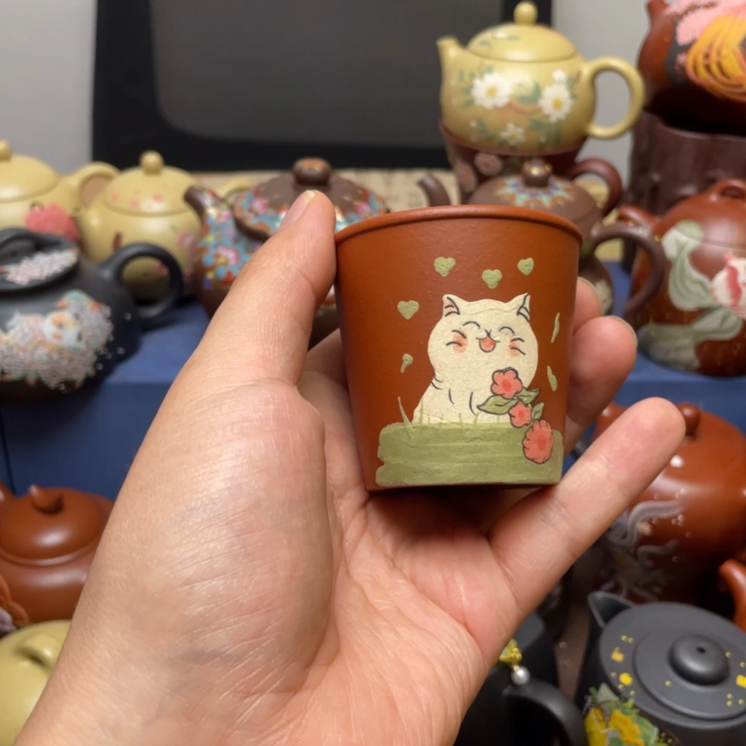 茶杯紫泥紫砂主人杯80cc