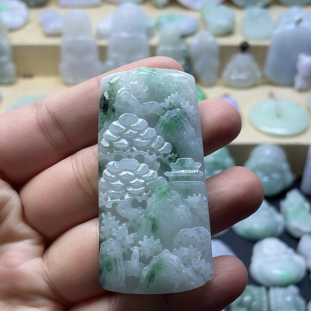 颈饰未镶嵌翡翠纯天然翡翠