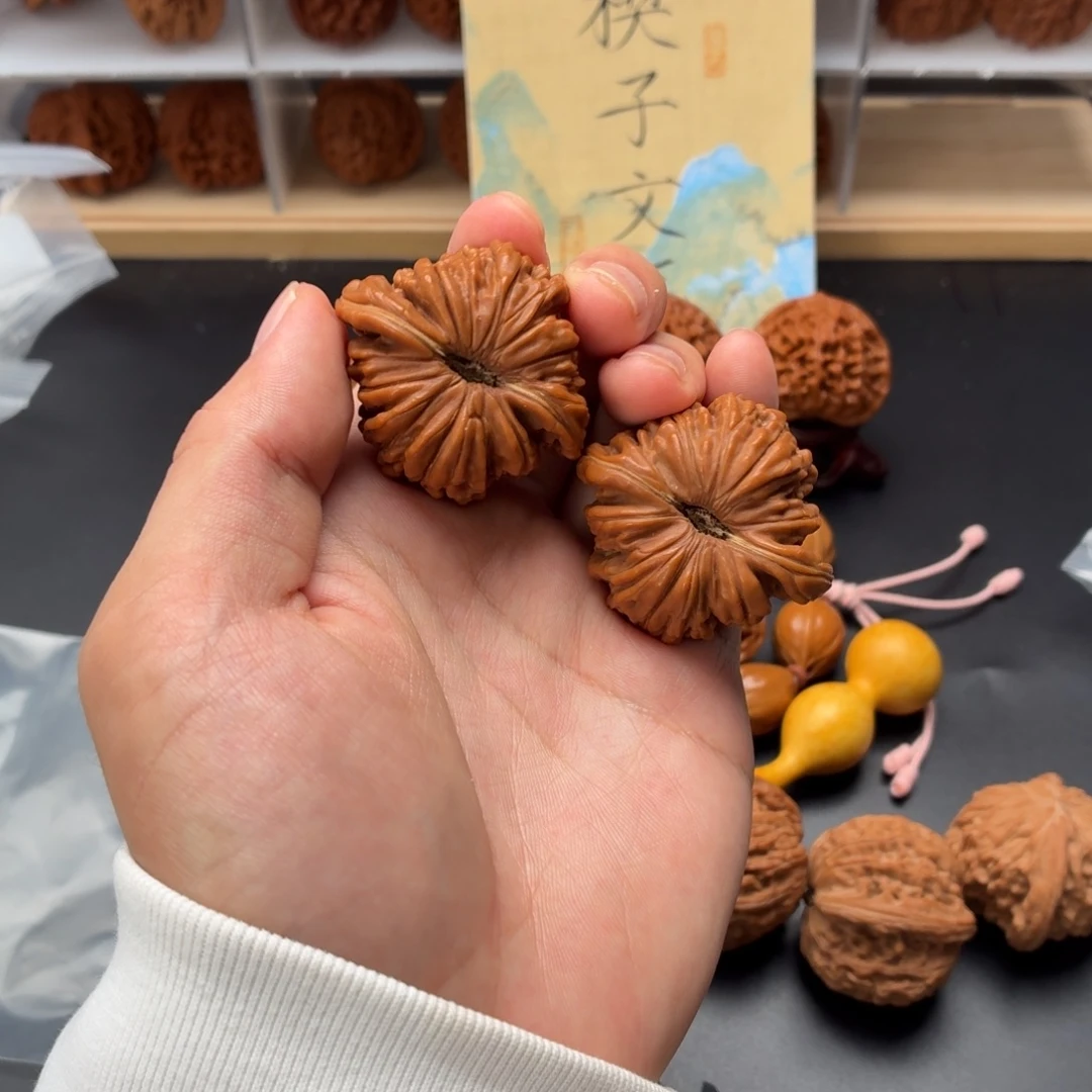 把件文玩核桃四座楼矮壮43全品无修