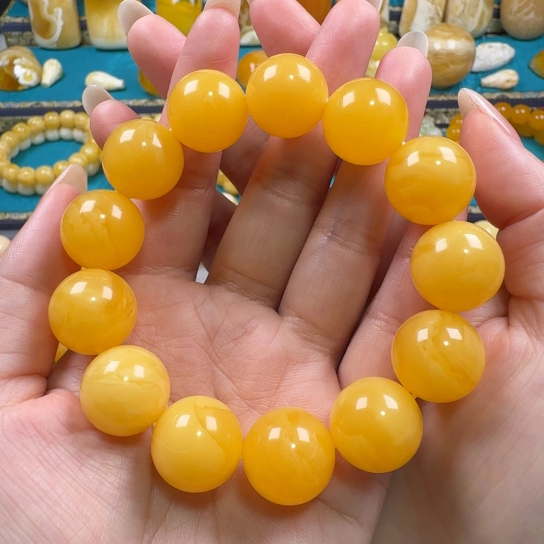 琥珀未镶嵌手链同料