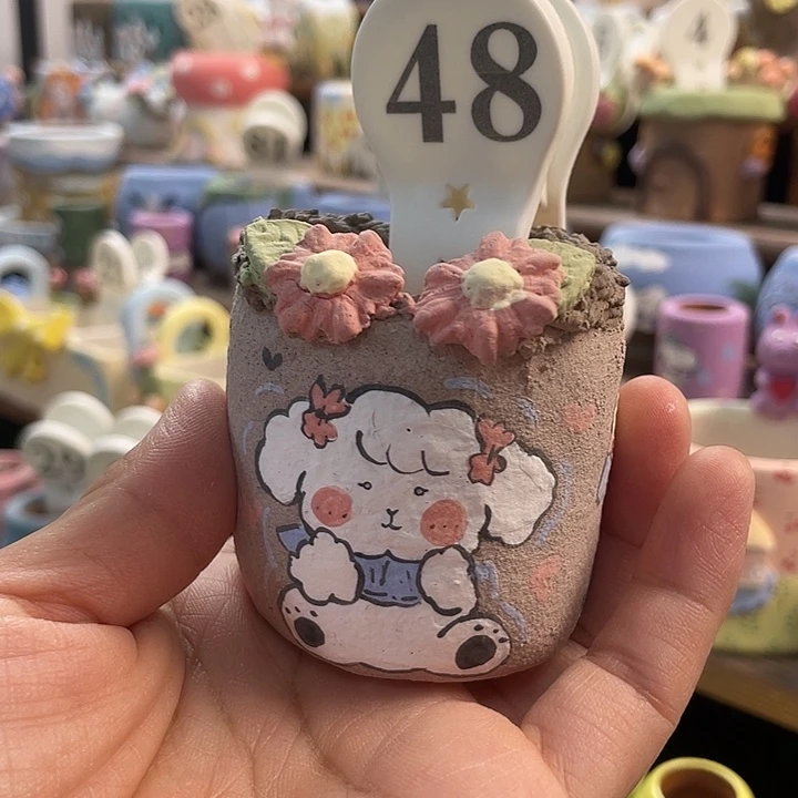 48…..手工手绘花盆