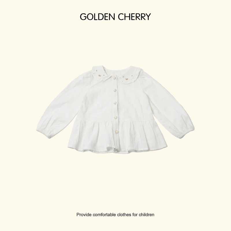 【Golden cherry】儿童蝴蝶结五粒扣娃娃领开衫JYT1079