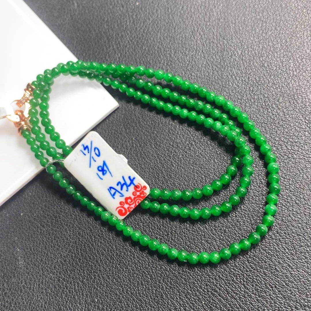 翡翠未镶嵌颈饰项链