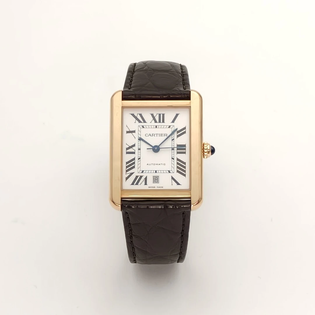99新 Cartier/卡地亚 小花6欢 坦克W5200026超大号腕表-31x40.8mm