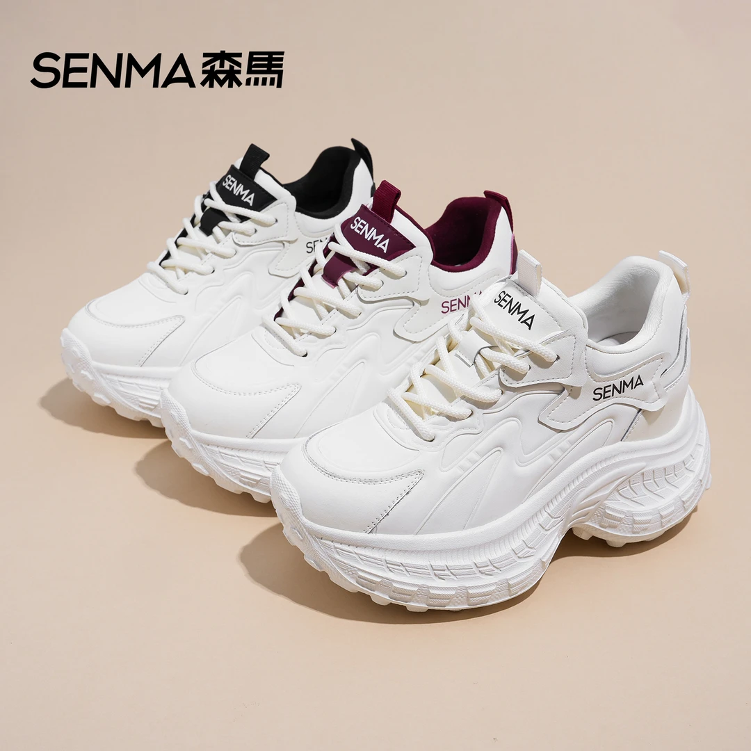 SENMA/森马冬季新休闲舒适老爹鞋【厚底增高9公分】百搭舒适显脚小