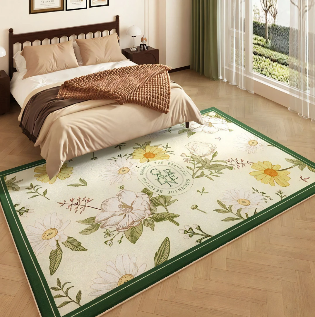 客厅大地毯沙发茶几毯奶油风家用毛毛垫绒卧室床边毯防滑加厚地垫