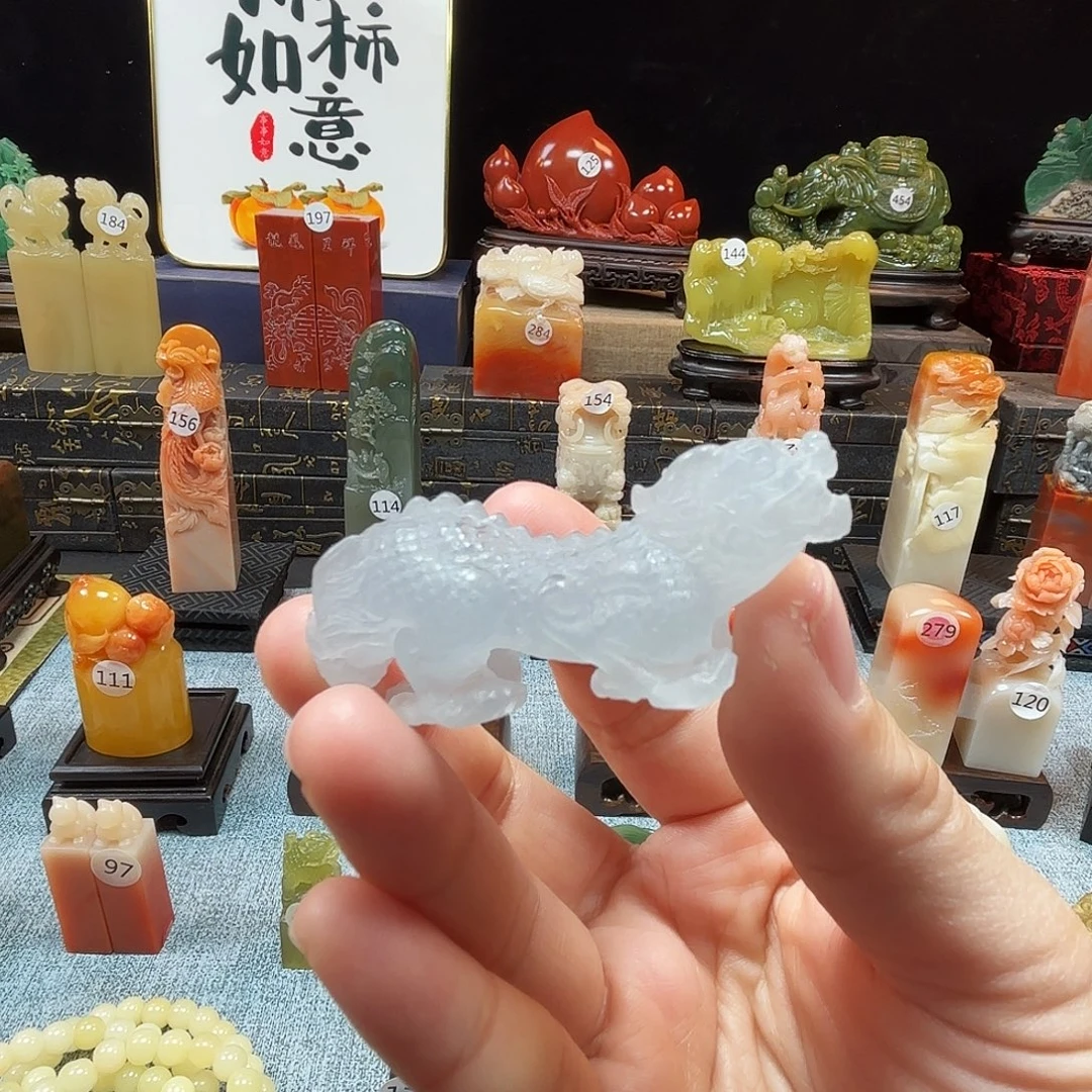 寿山石印石龙腾四海8