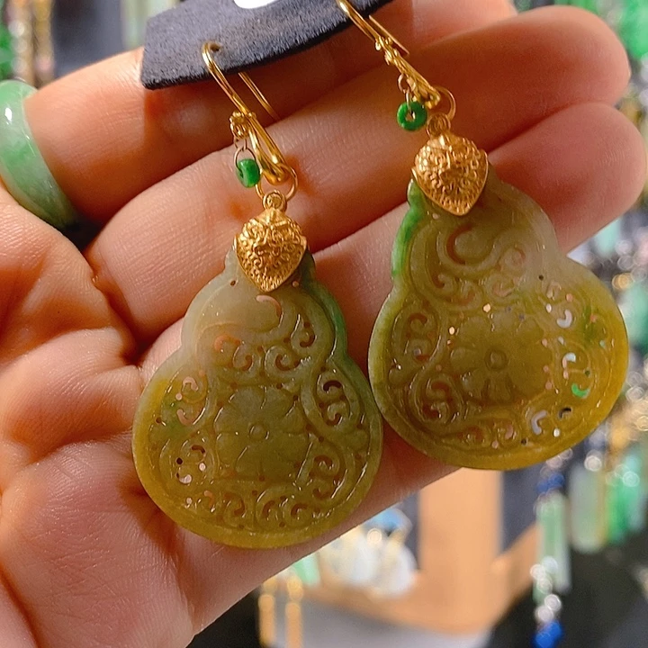 翡翠未镶嵌耳饰翡翠