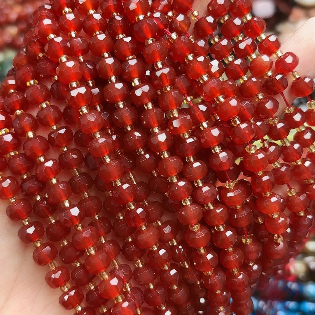 玛瑙/玉髓未镶嵌珠宝半成品卡十红玛算切一条