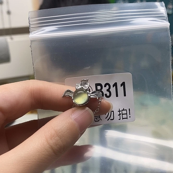 合金蛇纹石玉发簪小****心