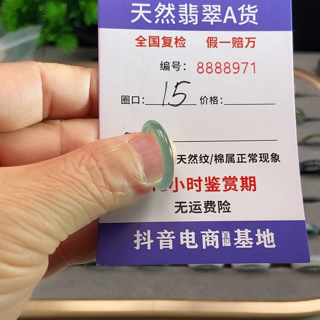 翡翠戒圈未镶嵌8971.....