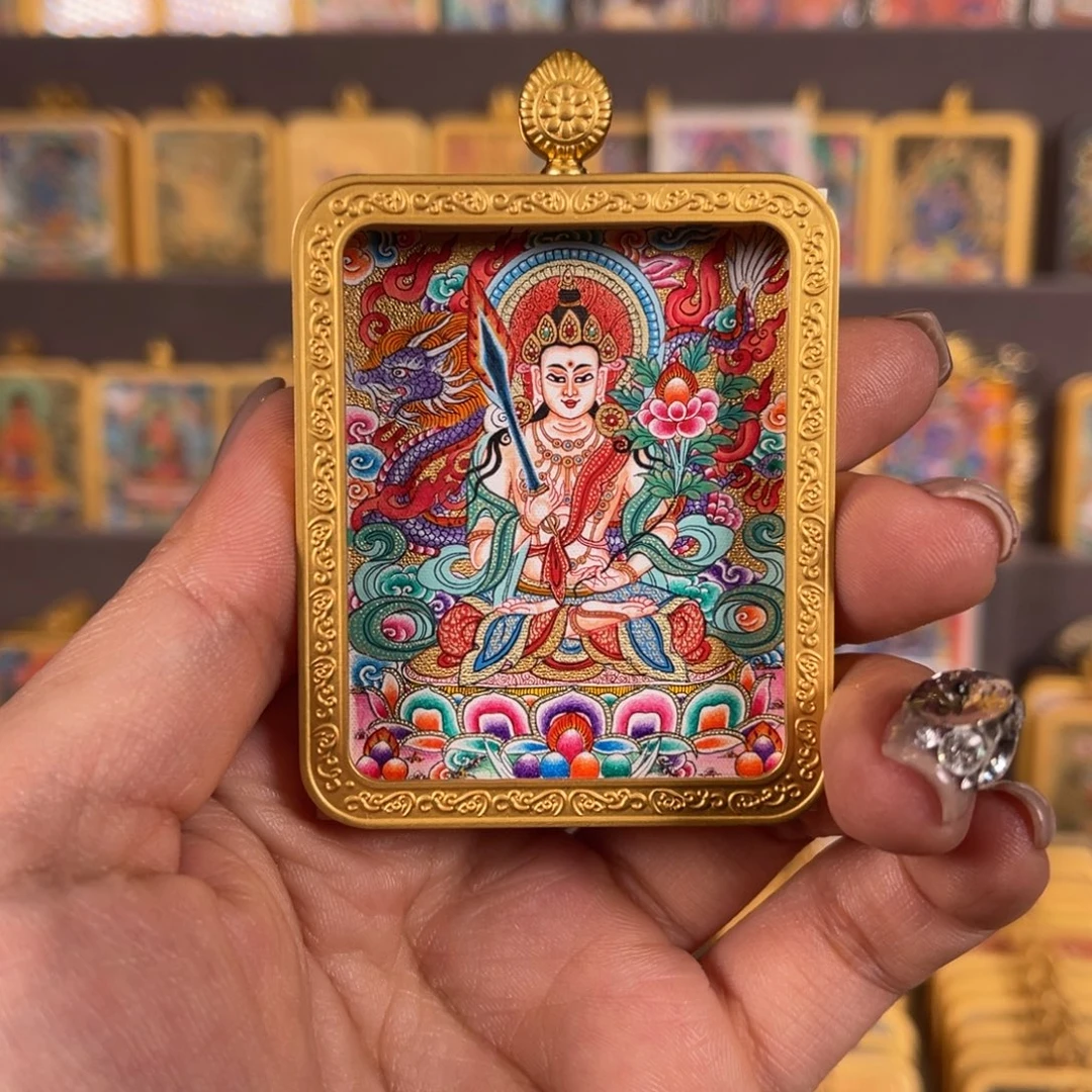 吊坠虚空藏青海热贡唐卡