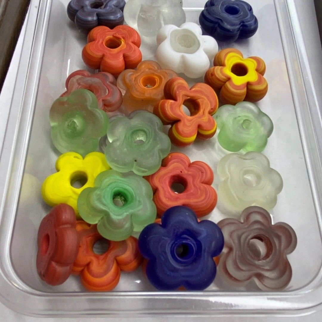 琉璃颈饰尼泊尔磨砂30大花片024