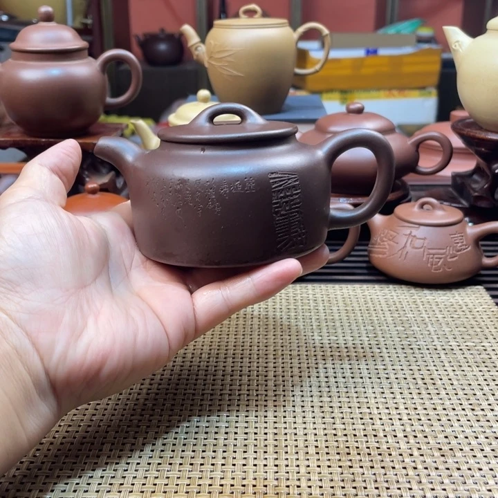 茶壶紫砂紫泥250c c精工制作