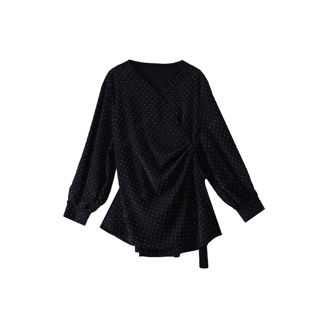 【澜汐大码162】2025年新款春夏款满天星衬衫显瘦气质