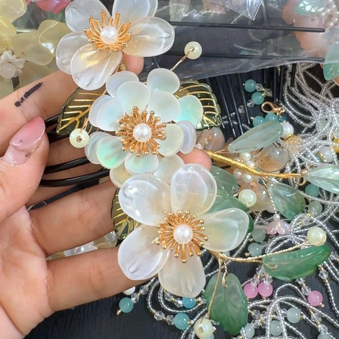 铁合金仿水晶古风琉璃发簪闪购