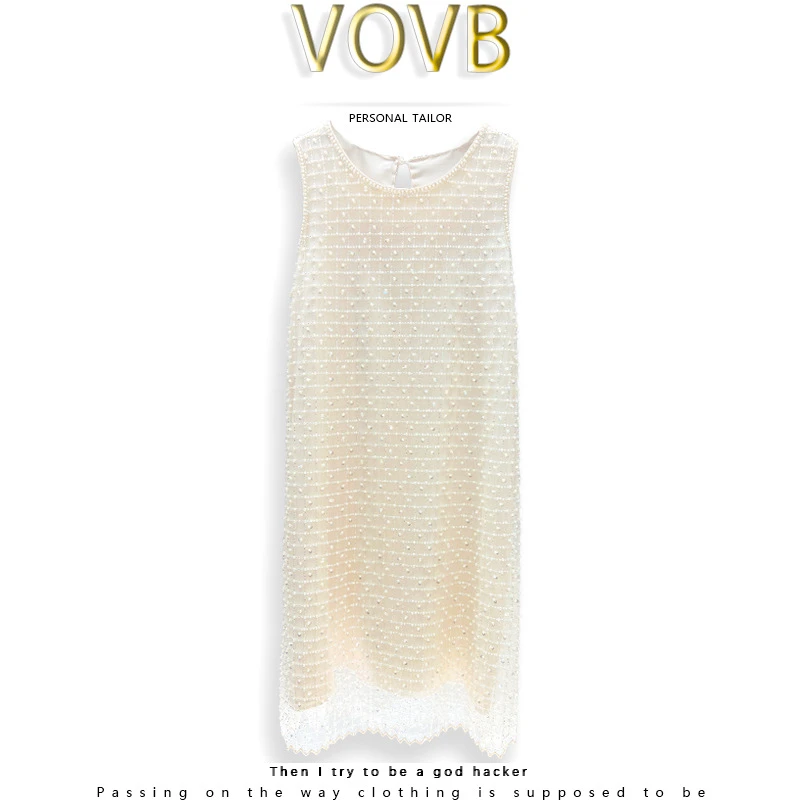 格格法式复古赫本风宽松A版长裙遮肉显瘦气质无袖连衣裙裙子-9091