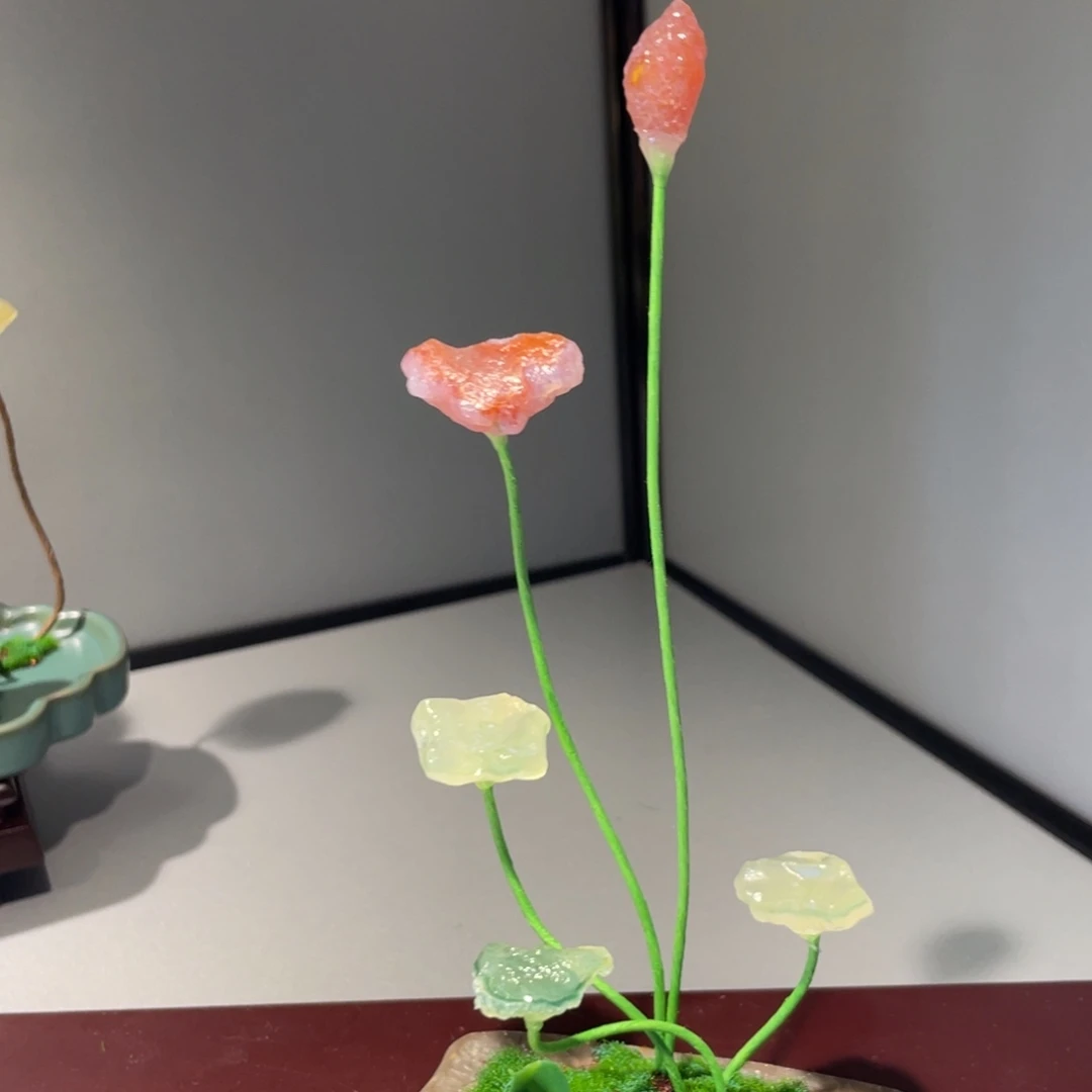 有机玻璃阿拉善花花摆件