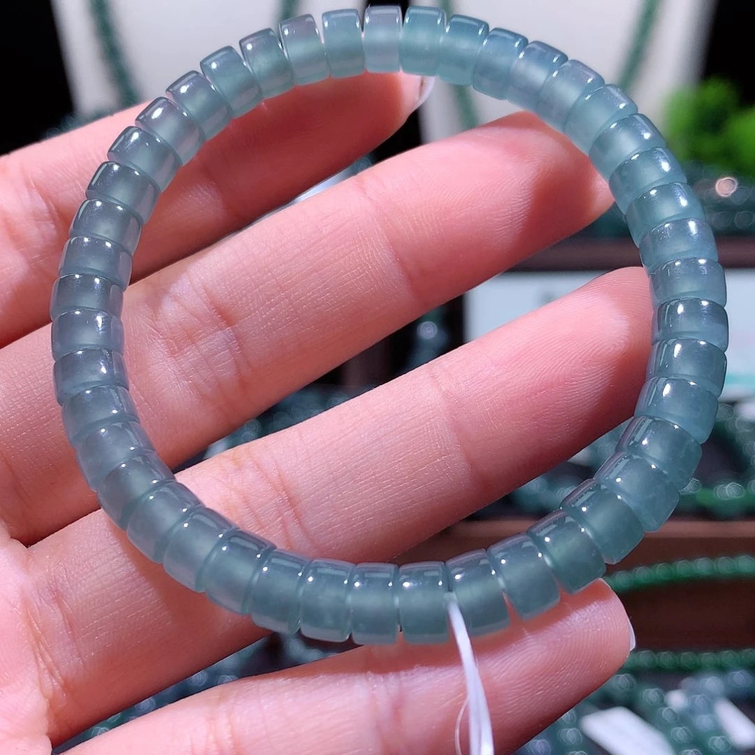 翡翠未镶嵌手链天然a货翡翠手串7