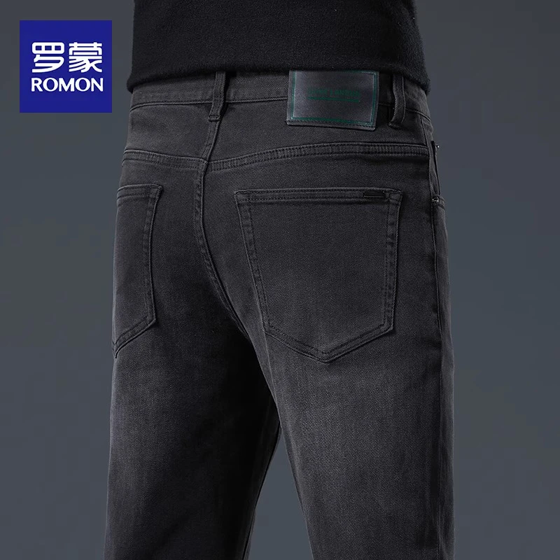 罗蒙2025新款爆款男士高档牛仔裤春季修身直筒时尚春秋休闲裤男款