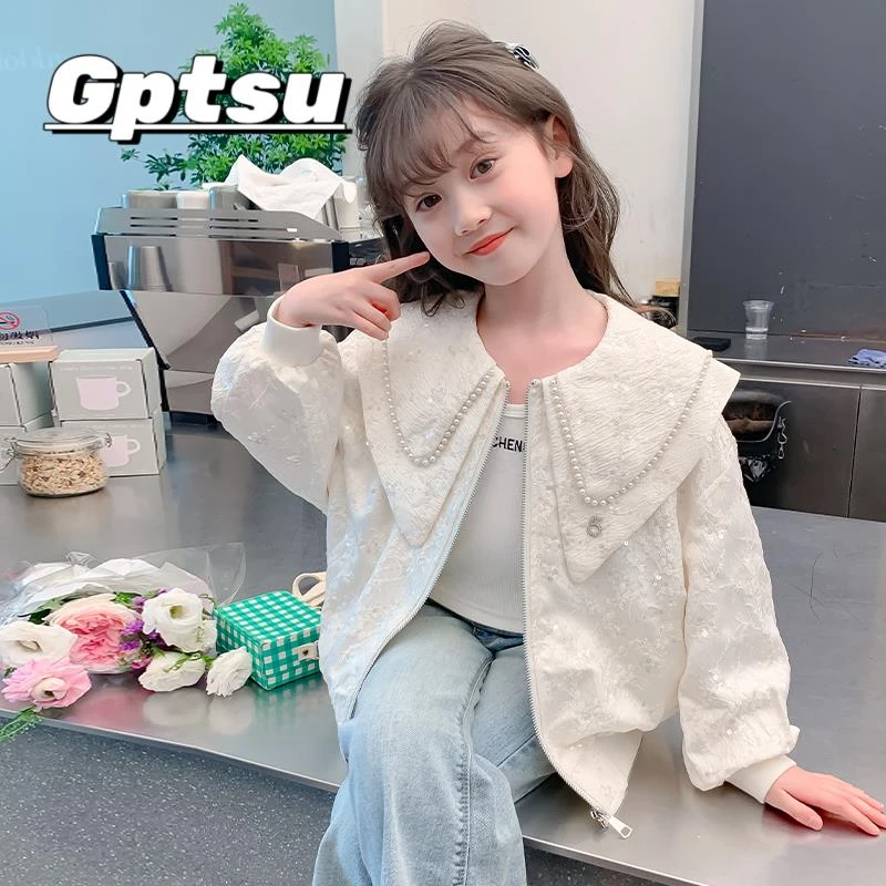 GPTSu女童外套秋装小香风春秋儿童2025款大童装上衣秋季女孩衣服
