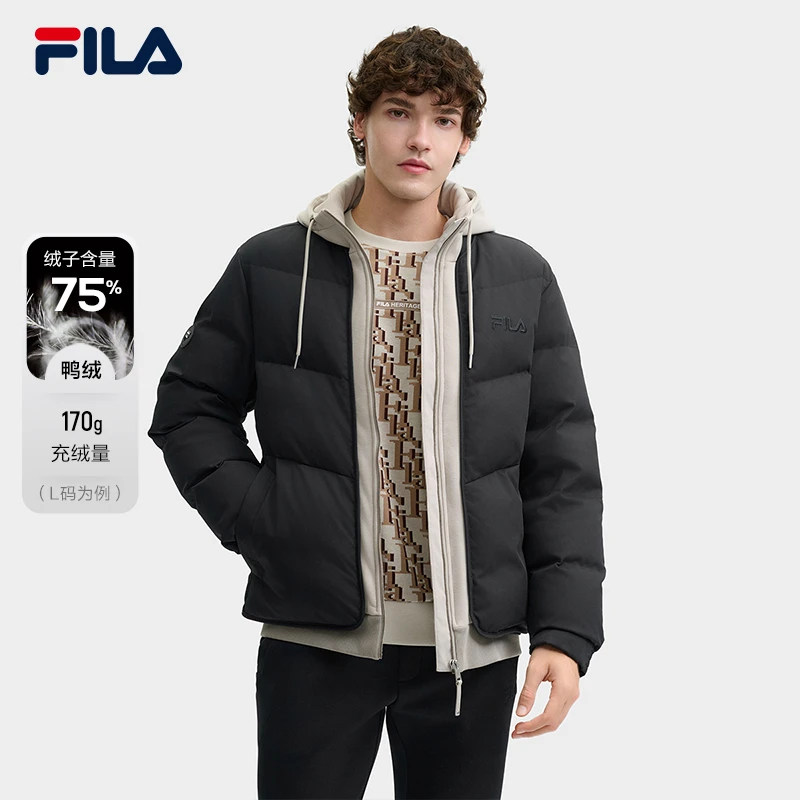 Fila/斐乐男【假两件连帽羽绒服】春季时尚保暖休闲外套F11M448903F
