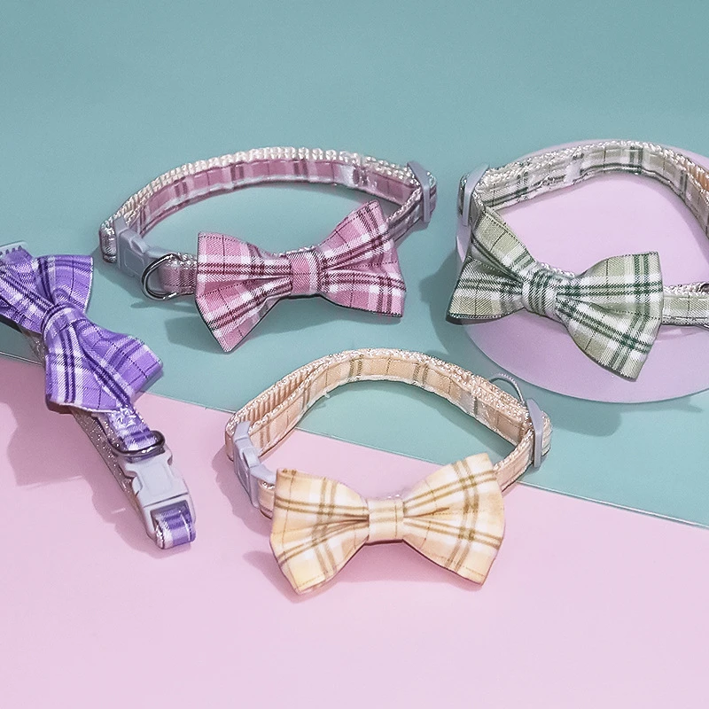 2025年新款宠物项圈新款蝴蝶结猫咪项圈可调节猫咪项链可爱狗项圈