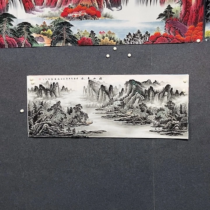 国画小六尺山水一副
