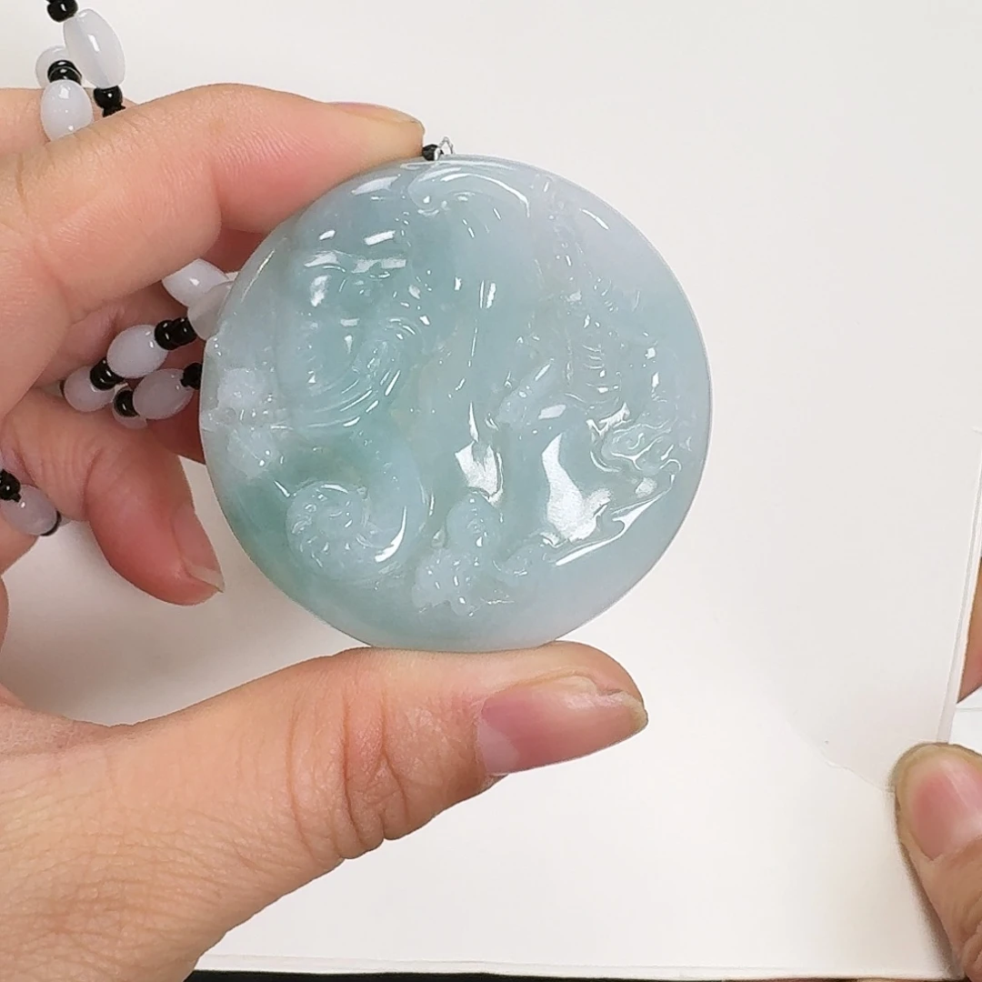 翡翠颈饰未镶嵌溜**玩普贤