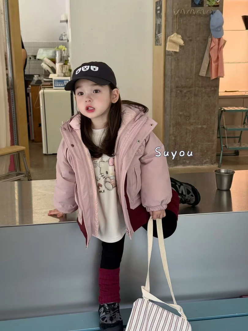 苏右女童冬季羽绒两件穿90白鸭绒2件分开穿洋气时尚保暖洋气百搭