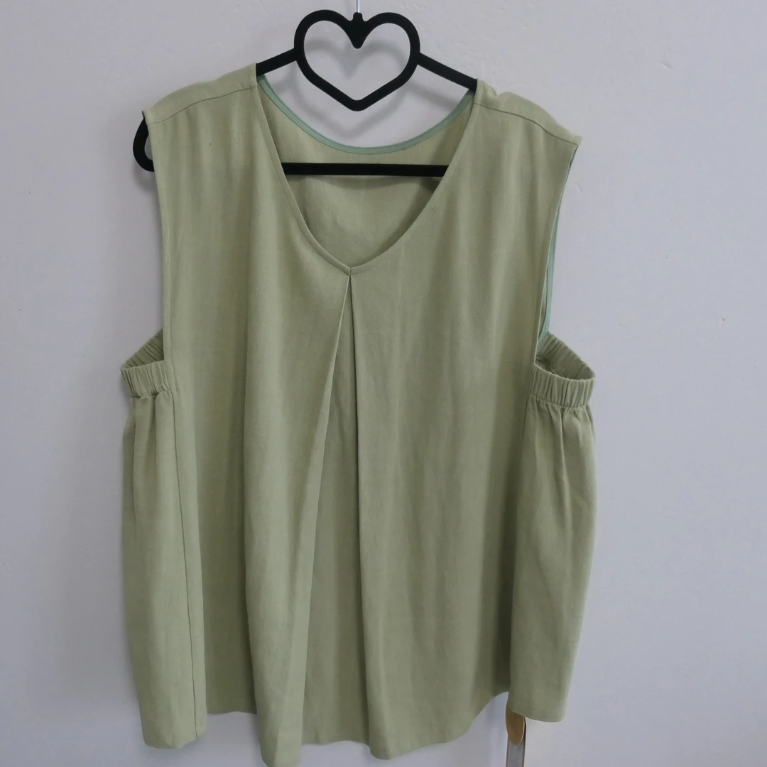 AB-25205夏季棉麻V领马甲