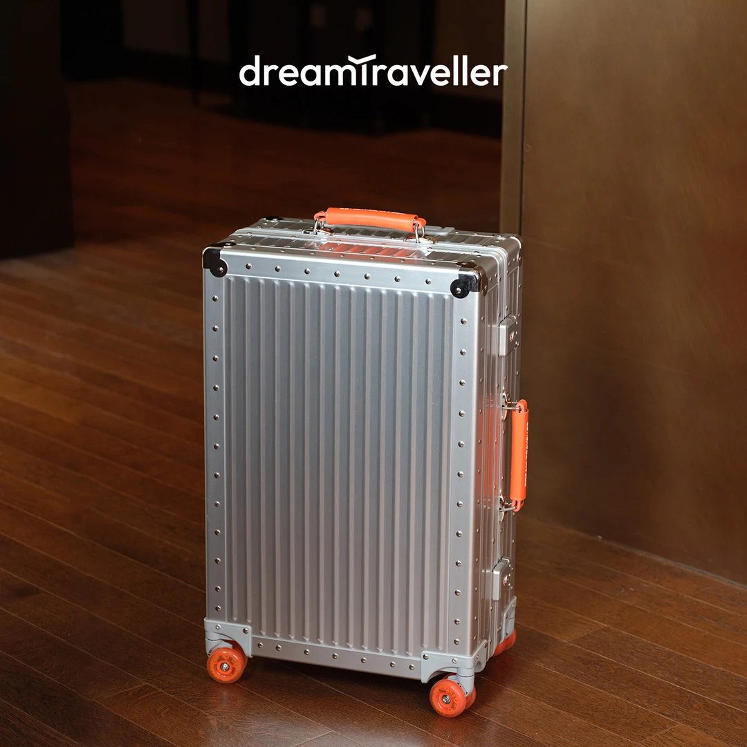 梦旅者全铝镁合金拉杆箱万向轮铝框行李箱金属旅行箱密码皮箱男女