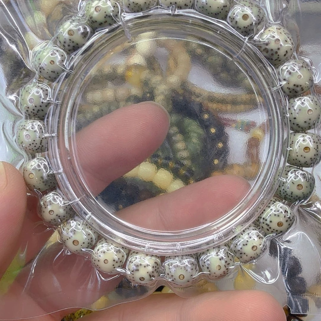 星月菩提手串3练手糯冰石玉星月菩提单圈1.0