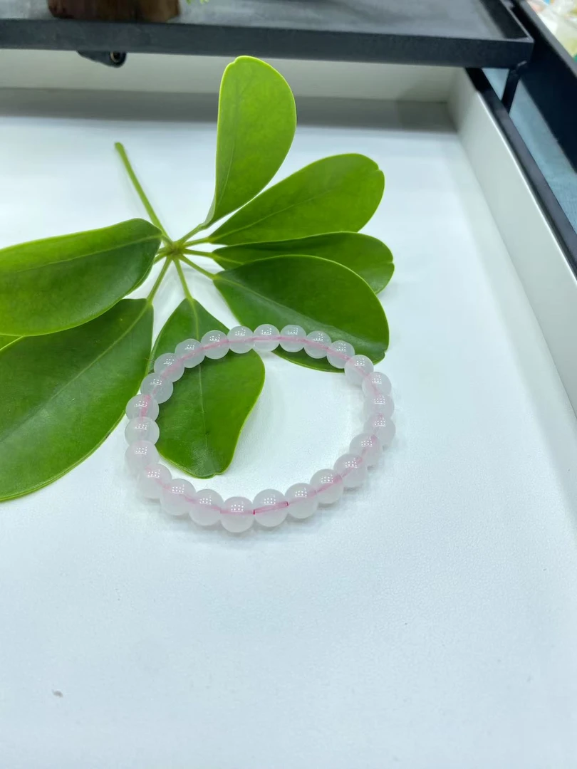 A025  8MM粉单圈手链