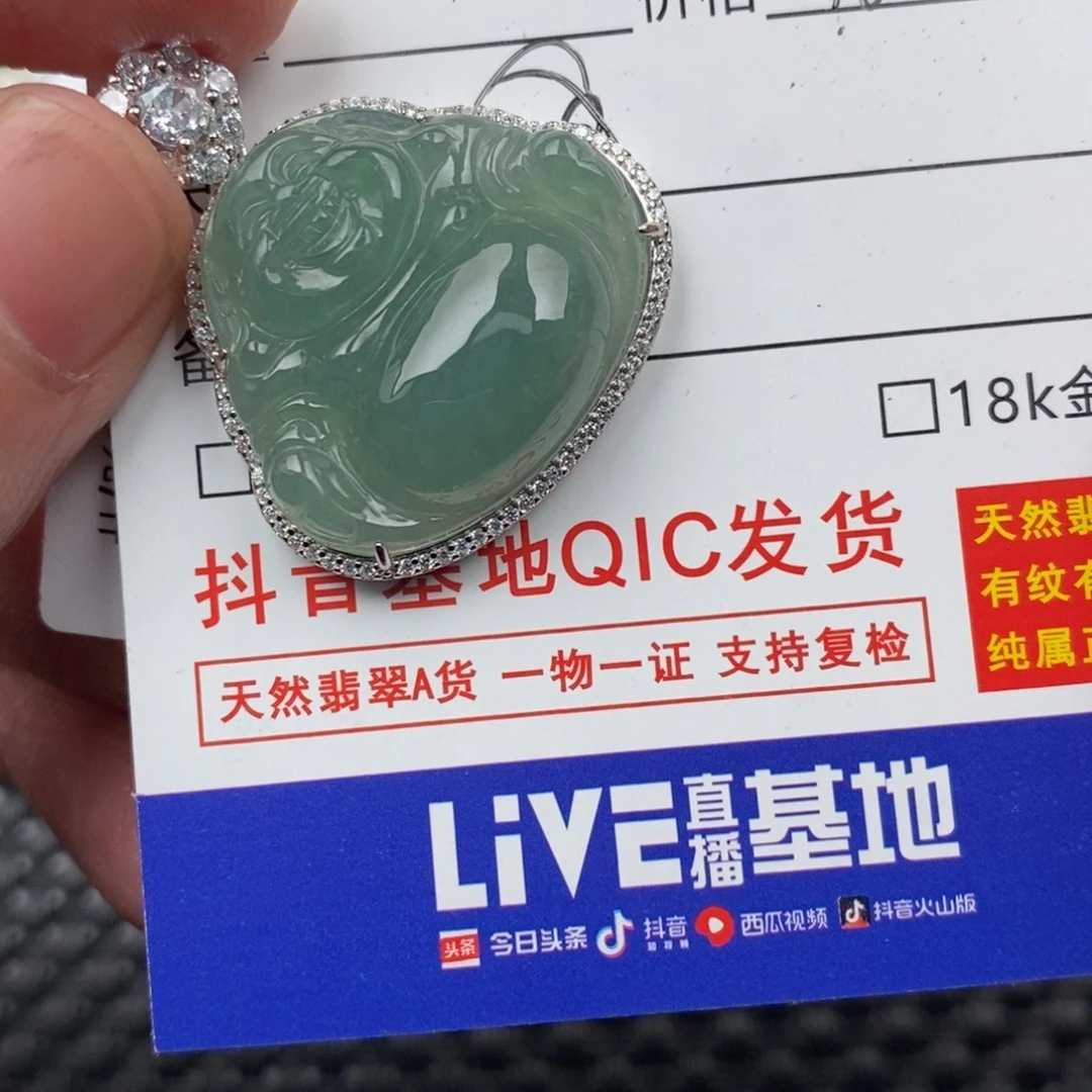 今***忧翡翠银S925镶嵌颈饰